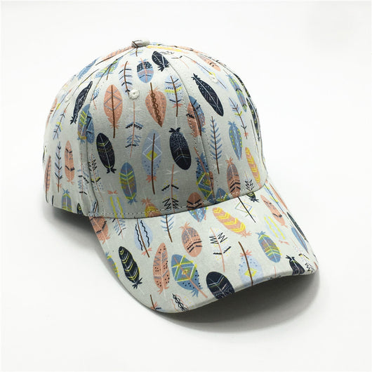 Gorra de Béisbol Estampado Hojas para Mujer - Image 4