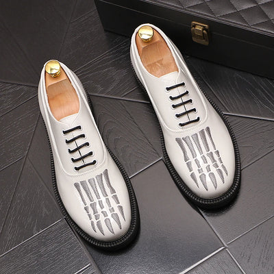 Zapatos de Cuero para Hombre con Suela Gruesa y Punta Redonda - Image 12