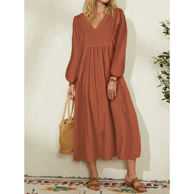 Vestido Suelto de Algodón con Mangas Farol - Colección Otoño - Image 2