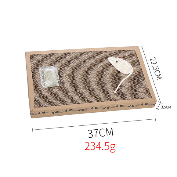 Rascador Corrugado para Gatos - Juguete Afilador de Garras