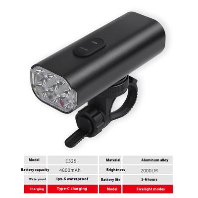 Faro Delantero USB Recargable para Bicicleta - Kit Completo de Iluminación - Image 6