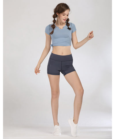 Conjunto de Yoga Ajustado de Manga Corta - Image 4