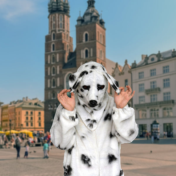 Traje de Peluche Dálmata Adorable para Mascotas