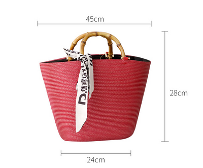 Bolso Tejido de Gran Capacidad con Diseño Artesanal en Paja - Image 15