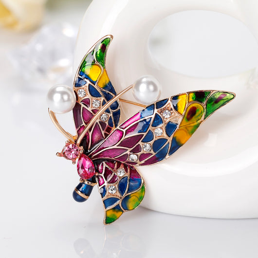 Broche Mariposa Decorado con Diamantes Brillantes - Image 8