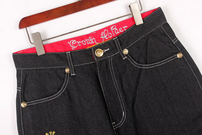 Shorts de Mezclilla Bordados Talla Grande Hombre Corte Relajado - Image 11
