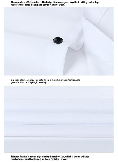 Camisa Ejecutiva de Línea Delgada en Color Sólido - Image 18