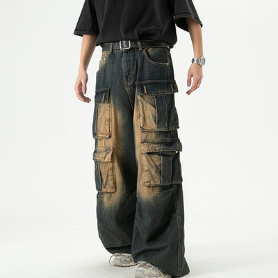 Jeans Retro Americano Desteñido con Estilo Uniforme - Image 2