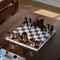 Tablero de Ajedrez de Cristal Europeo - Ornamento Decorativo Premium