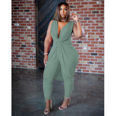 Jumpsuit Ejecutivo de Seda Láctea para Mujer - Talla Grande - Image 10