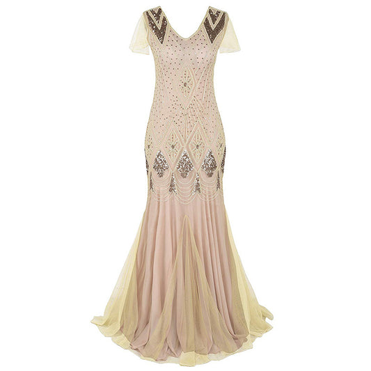 Vestido de Fiesta Talla Grande con Lentejuelas Estilo Vintage - Image 2
