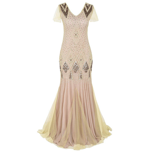 Vestido de Fiesta Talla Grande con Lentejuelas Estilo Vintage - Image 2