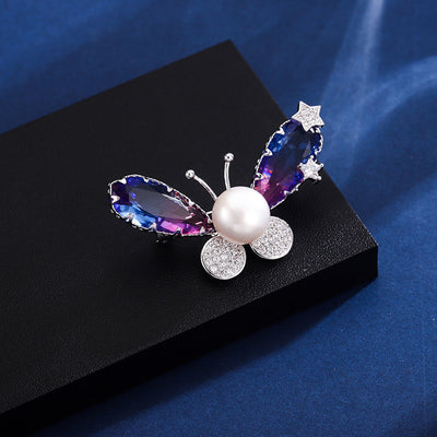 Broche Morado con Flecos Estampado para Mujer - Image 14