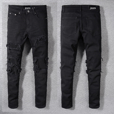 Jeans Negros de Hombre con Parches - Diseño Minimalista - Image 14