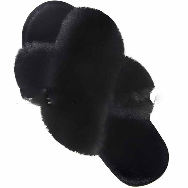 Pantuflas Peluche Cálidas para Mujer - Chanclas Suaves de Piel Sintética