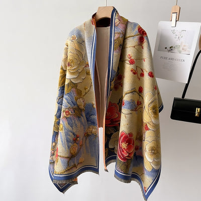 Bufanda Gruesa de Invierno con Diseño Jacquard Tipo Cashmere - Image 45