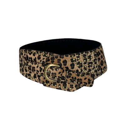 Cinturón Ancho de Leopardo Fluffy en Pelo de Caballo para Otoño-Invierno - Image 5
