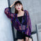 Chaqueta Beisbolera Suelta con Cintas para Mujer