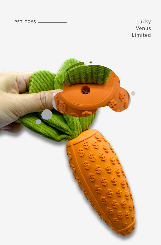 Juguete Masticable para Perros en Forma de Zanahoria - Goma Resistente con Sonido Chirriante - Image 11