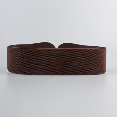 Cinturón Elástico PU Otoño Invierno para Mujer - Café y Negro Elegante - Image 16