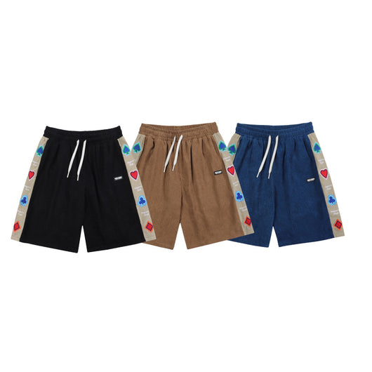 Shorts de Pana Retro con Bordados Estilo Europeo y Americano - Image 17