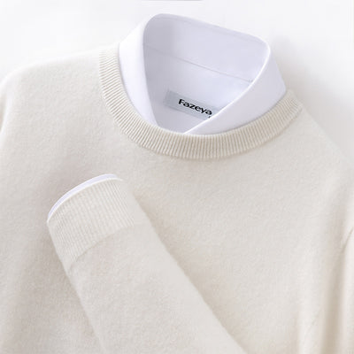 Suéter Grueso Business Casual de Manga Larga para Hombre - Otoño e Invierno - Image 20