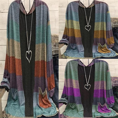 Cardigan Suelto Estampado para Mujer