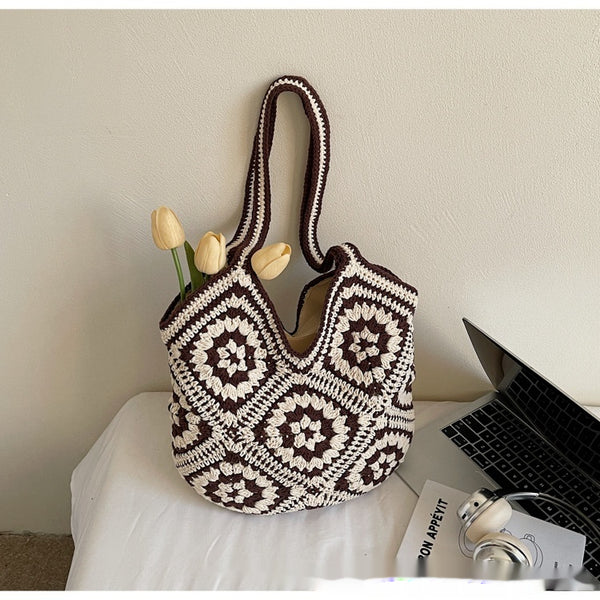 Bolso Tote Tejido a Mano Estilo Étnico Retro de Gran Capacidad - Image 6