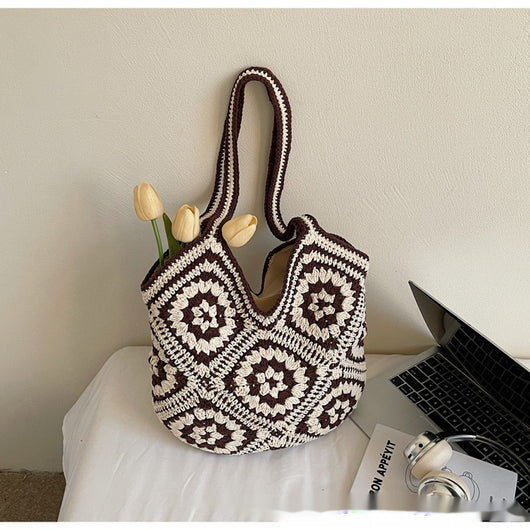 Bolso Tote Tejido a Mano Estilo Étnico Retro de Gran Capacidad - Image 6