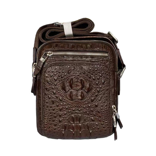 Bolsa Crossbody de Cuero de Cocodrilo para Hombre - Diseño Versátil - Image 2