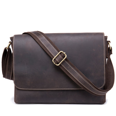 Bolsa Bandolera de Cuero Genuino para Hombre - Estilo Casual Messenger - Image 19