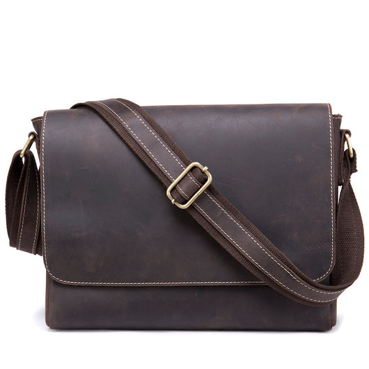 Bolsa Bandolera de Cuero Genuino para Hombre - Estilo Casual Messenger - Image 19