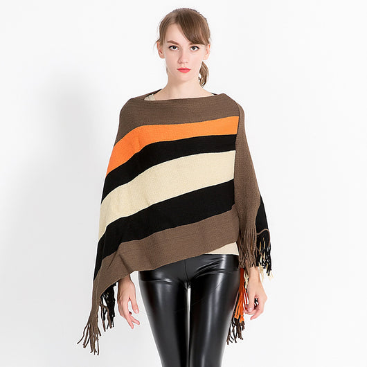 Chal de Moda con Rayas Estilo Europeo para Mujer - Image 3