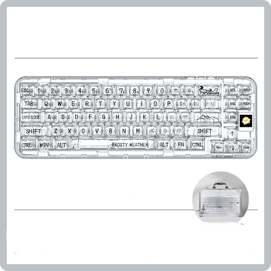 Teclado Gaming Inalámbrico Bluetooth Tri-Modo Personalizable Ice-Through - Image 2