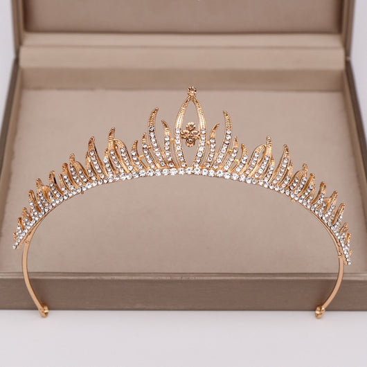 Corona de Cumpleaños para Niña, Tiara de Pasarela con Pedrería - Image 11