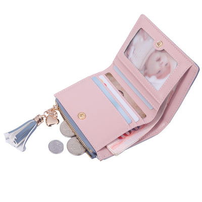 Billetera Compacta Mujer Estilo Asiático con Cierre de Hebilla - Image 9