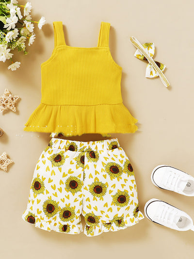 Conjunto Infantil de Algodón con Tirantes Estampados - Estilo Europeo - Image 3