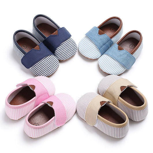 Zapatos de Bebé con Suela Blanda y Rayas - Calzado Suave para Primeros Pasos