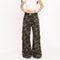 Pantalón Cargo Ancho Camuflaje Retro de Tiro Bajo