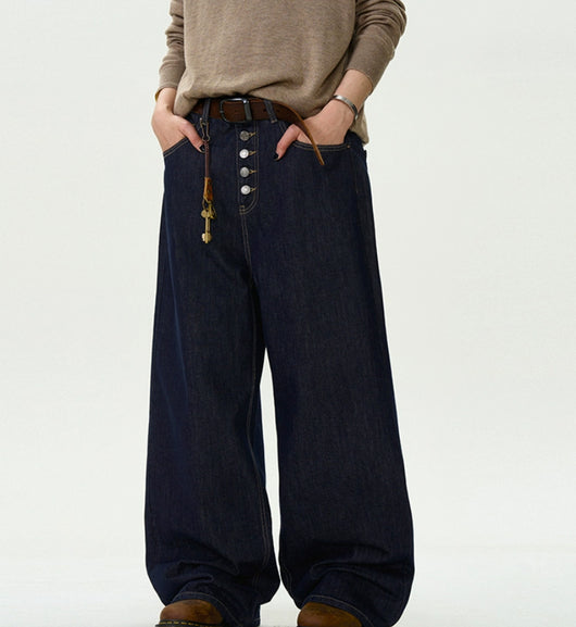 Jeans Rectos Retro con Botones - Estilo Clásico Inconfundible - Image 6