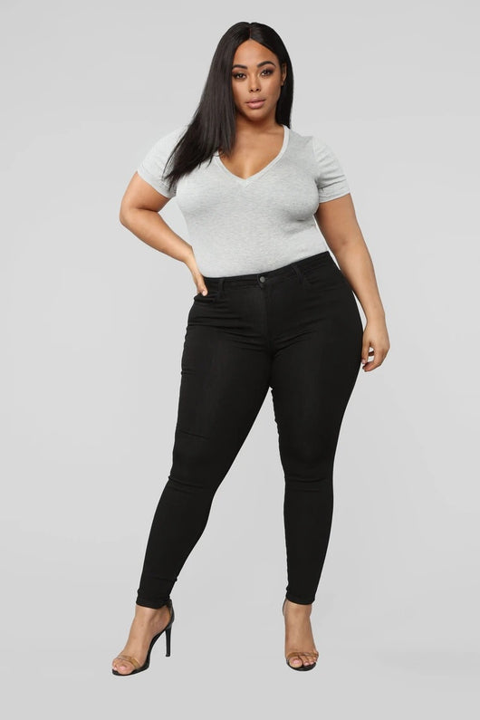 Pantalones Vaqueros Lápiz de Talle Alto con Elasticidad Premium para Mujeres Talla Grande - Image 6