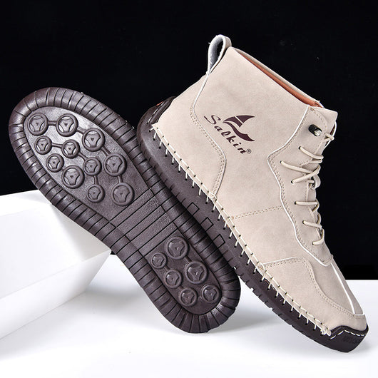 Botas Altas Retro de Cuero - Estilo Casual Urbano - Image 23
