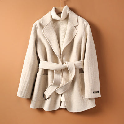 Abrigo de Lana Reversible Elegante para Mujer - Corte Holgado - Image 13
