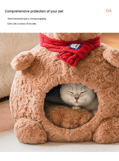 Cama Térmica para Gatos Completamente Cerrada - 4 Estaciones, Lavable - Image 9