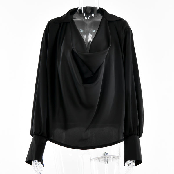 Blusa Suelta para Mujer con Escote Asimétrico Elegante