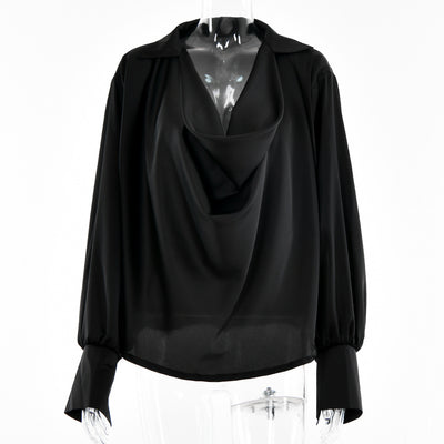 Blusa Suelta para Mujer con Escote Asimétrico Elegante - Image 2