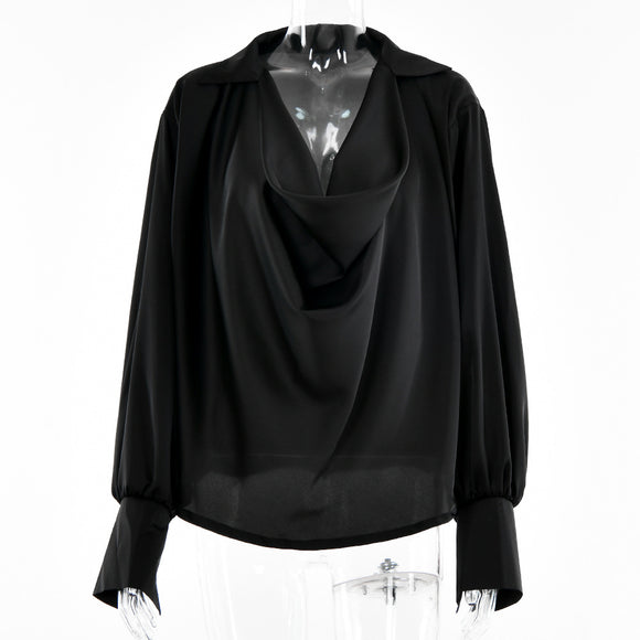 Blusa Suelta para Mujer con Escote Asimétrico Elegante
