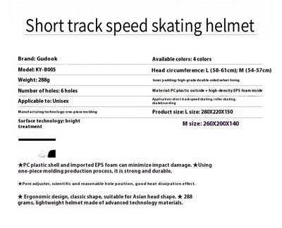 Patines de Pista Corta con Casco Integrado para Patinaje de Velocidad - Image 12