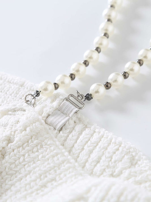 Chaleco Tejido Slim con Tirantes de Perla - Diseño Versátil Todo Uso - Image 2
