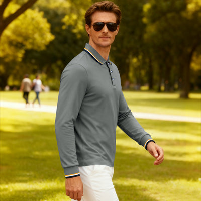 Polo Jacquard Casual para Hombre - Secado Rápido y Transpirable - Image 24